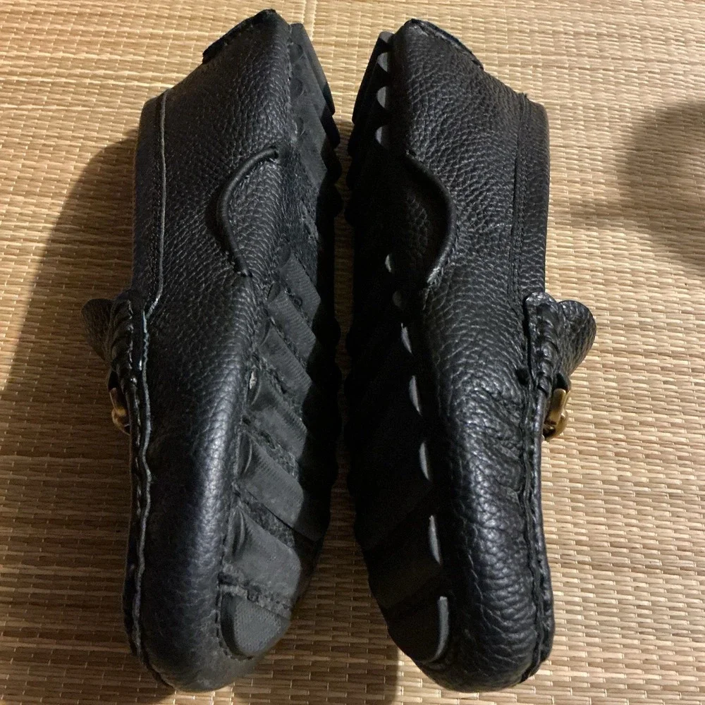 Coach Women Crosby Leather Loafers Driver MOCS US 8B EU 38.5 Black Shoes Slip On